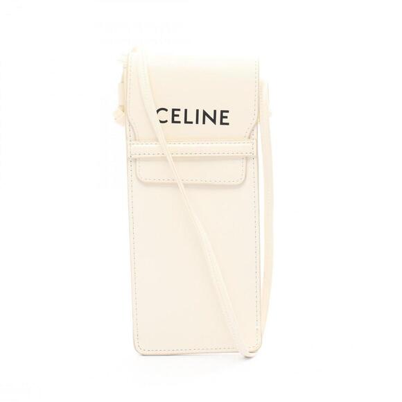 CELINE White Leather Shoulder Bag - Picture 1 of 10